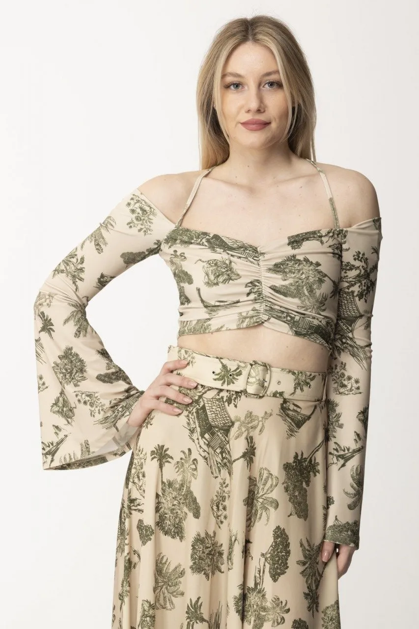 Top off-shoulder Iry con intrecci GREEN HAWAII