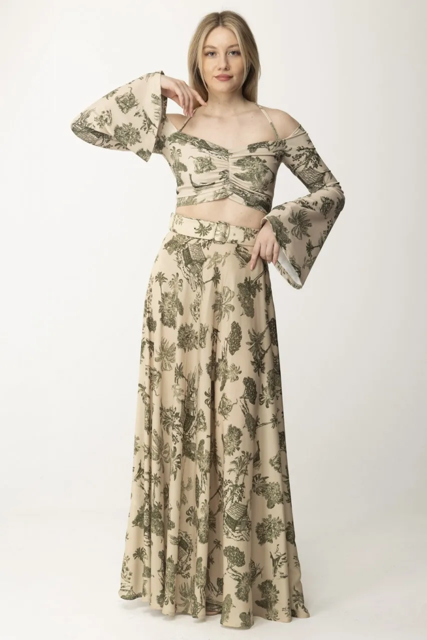Top off-shoulder Iry con intrecci GREEN HAWAII