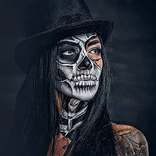 Trucco Acqua Premium con Spugna per Feste per Bambini Feste a Tema Carnevale di Halloween Zombie vampiri Clown Bianca