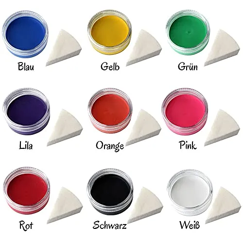 Trucco Acqua Premium con Spugna per Feste per Bambini Feste a Tema Carnevale di Halloween Zombie vampiri Clown Bianca