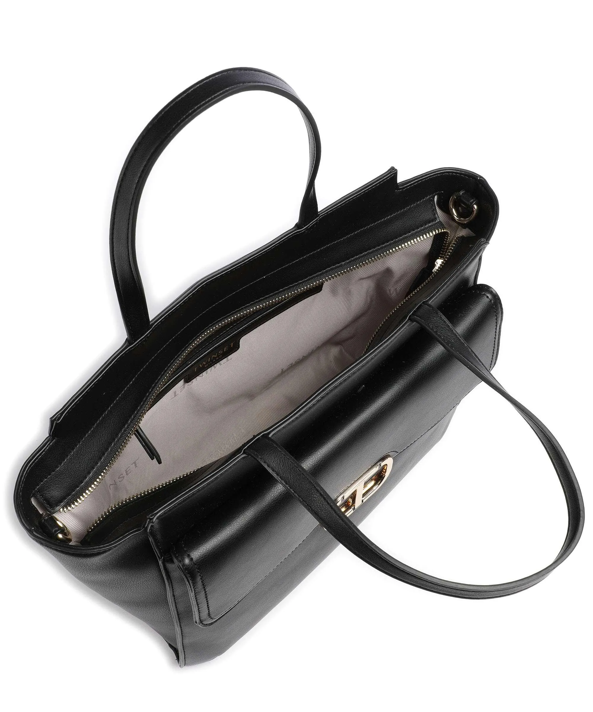  Twinset Madame Borsa shopper pelle sintetica nero  