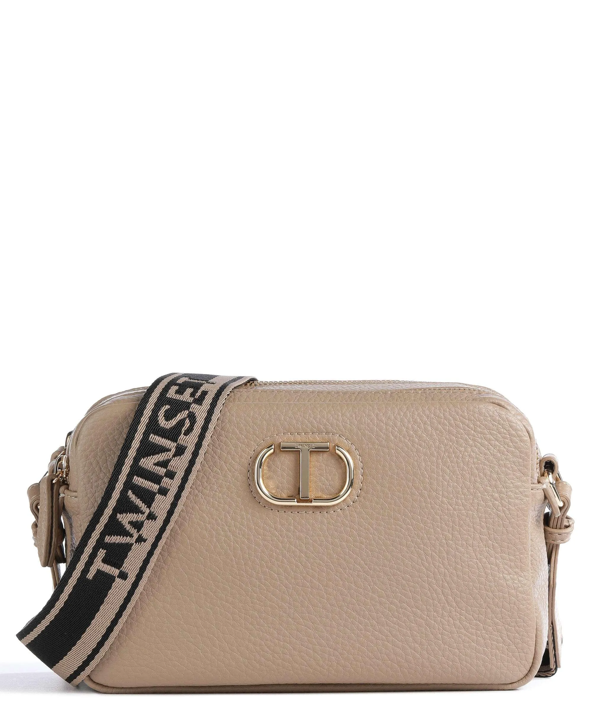  Twinset Soft Grain Borsa a tracolla pelle sintetica taupe  