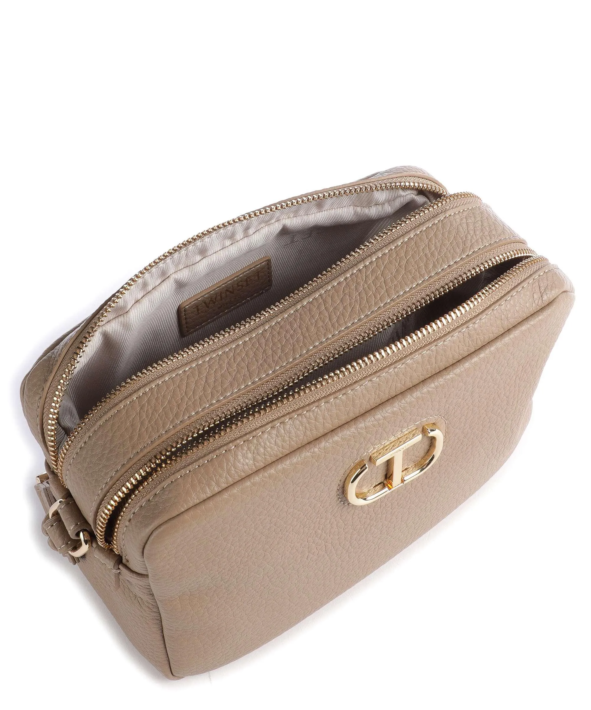  Twinset Soft Grain Borsa a tracolla pelle sintetica taupe  