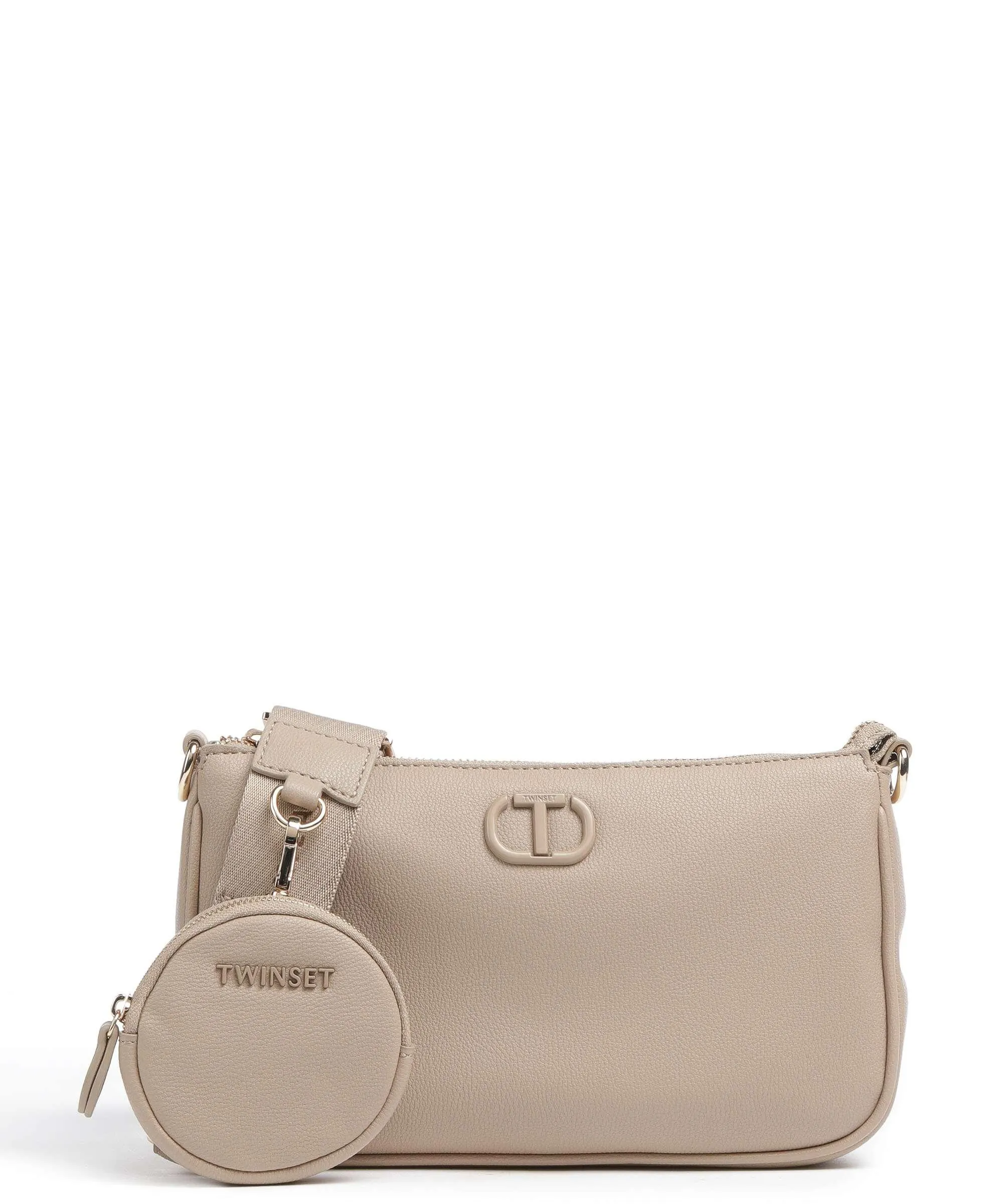  Twinset Together Borsa a tracolla pelle sintetica marrone  