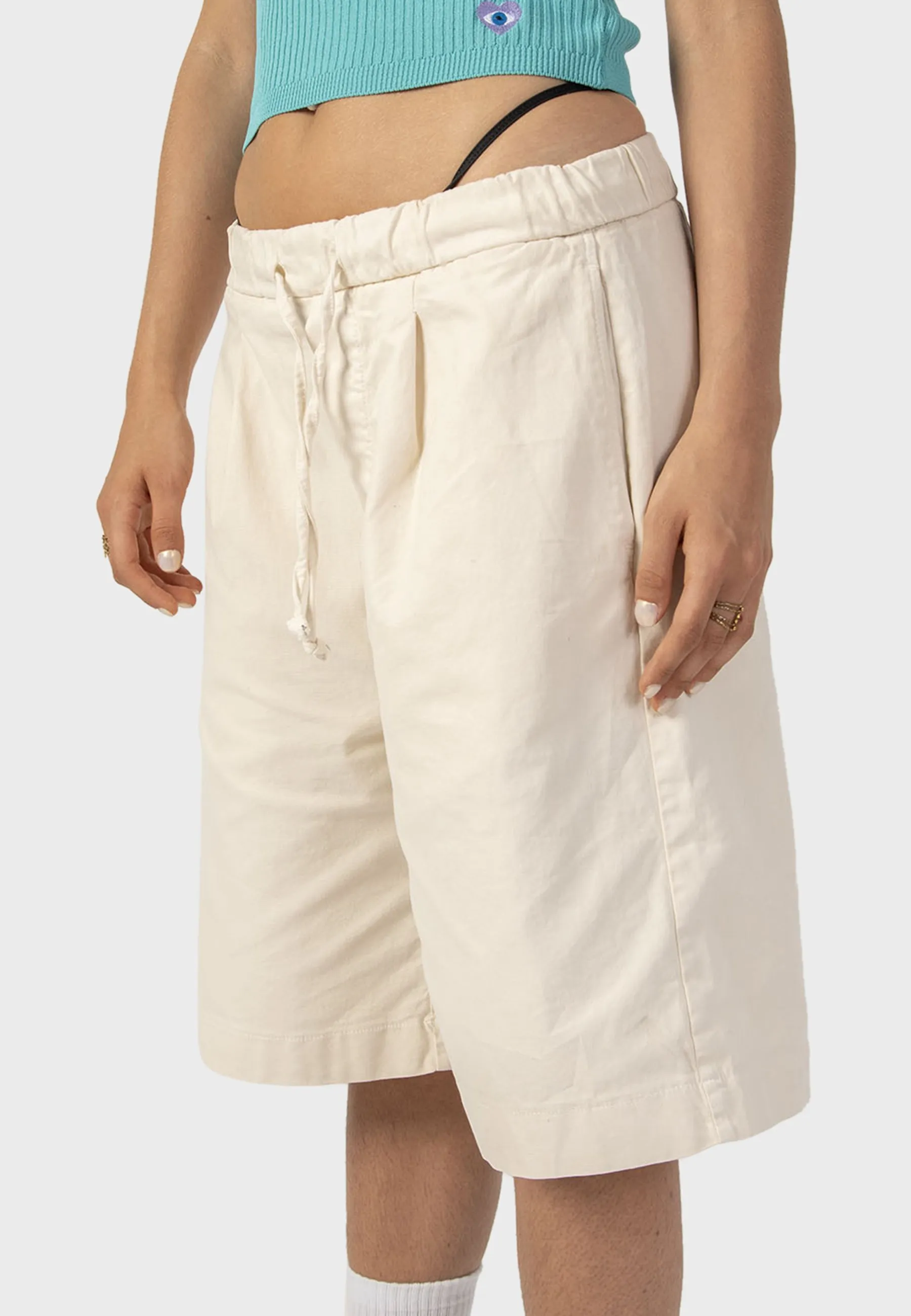 UNISEX RELAXED CANVAS PLEATED - Shorts