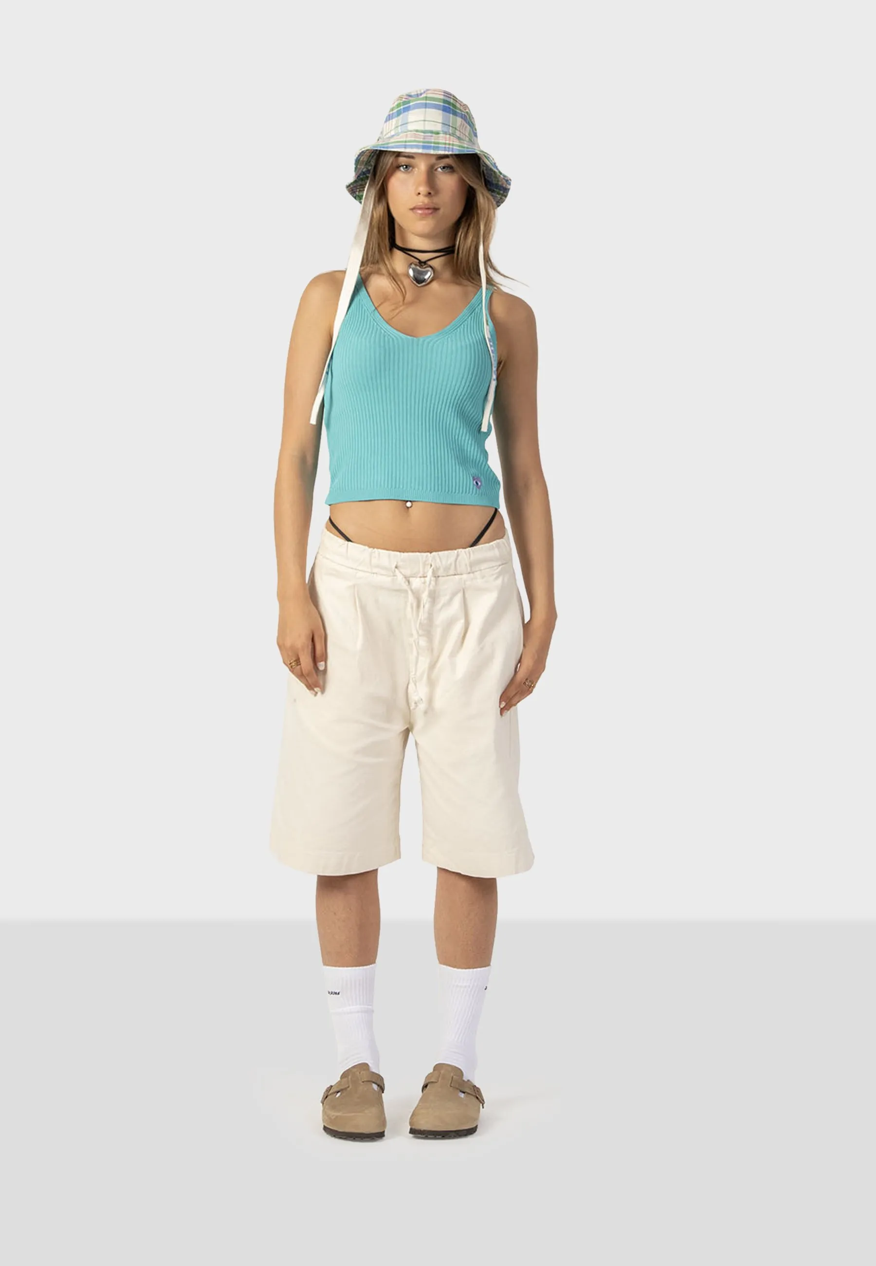 UNISEX RELAXED CANVAS PLEATED - Shorts