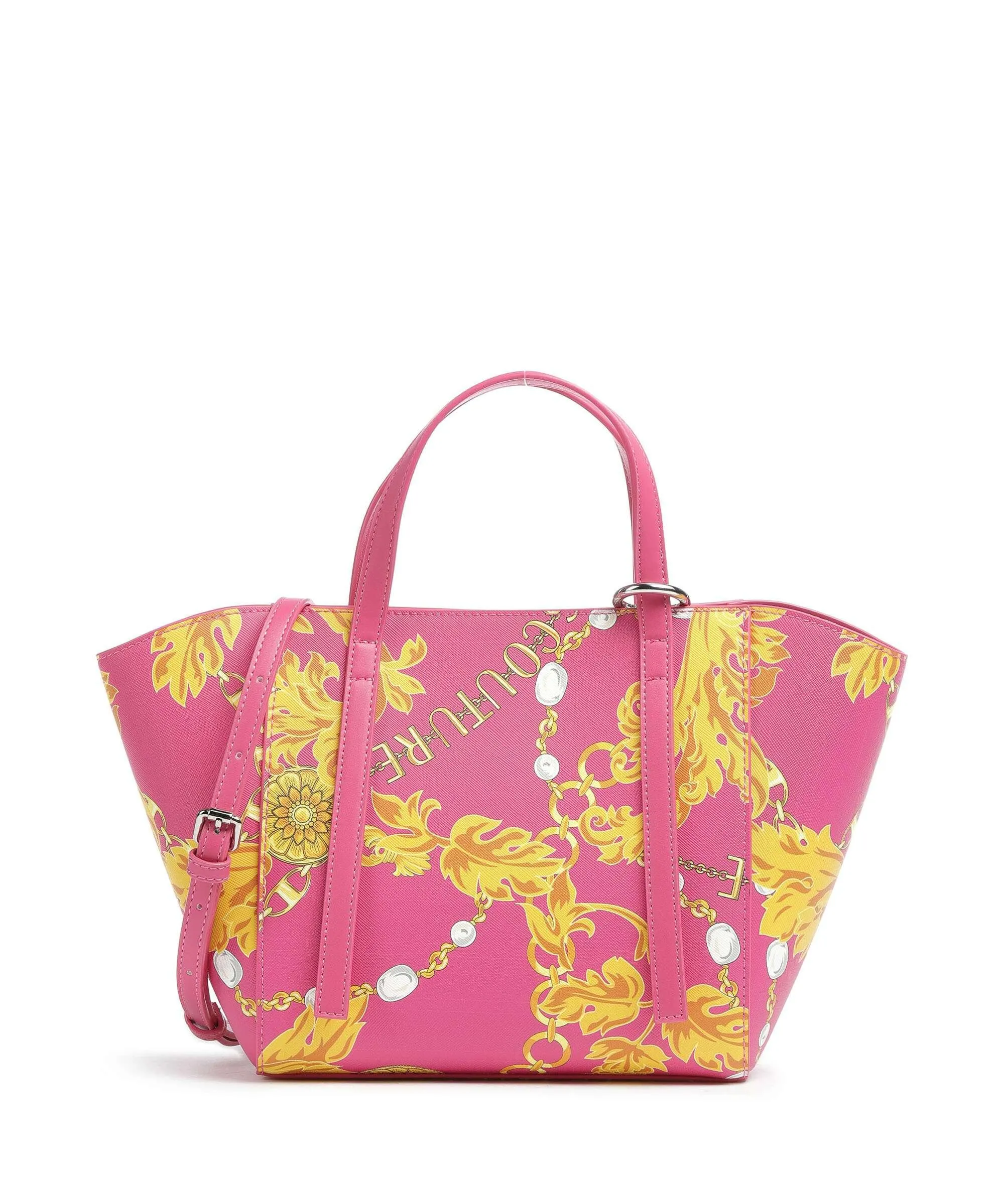  Versace Jeans Couture Graphic Borsa a mano pelle sintetica pink  