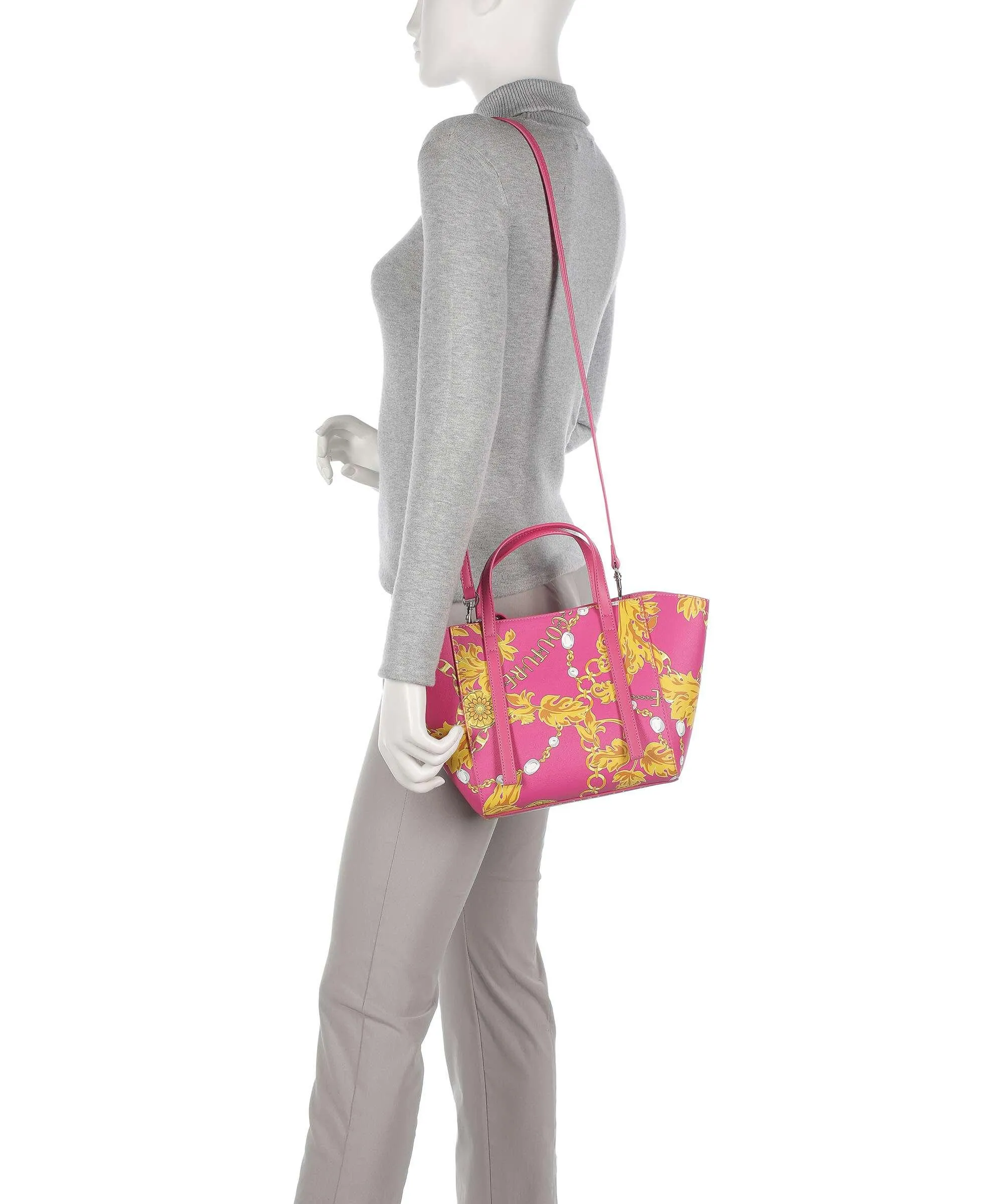  Versace Jeans Couture Graphic Borsa a mano pelle sintetica pink  