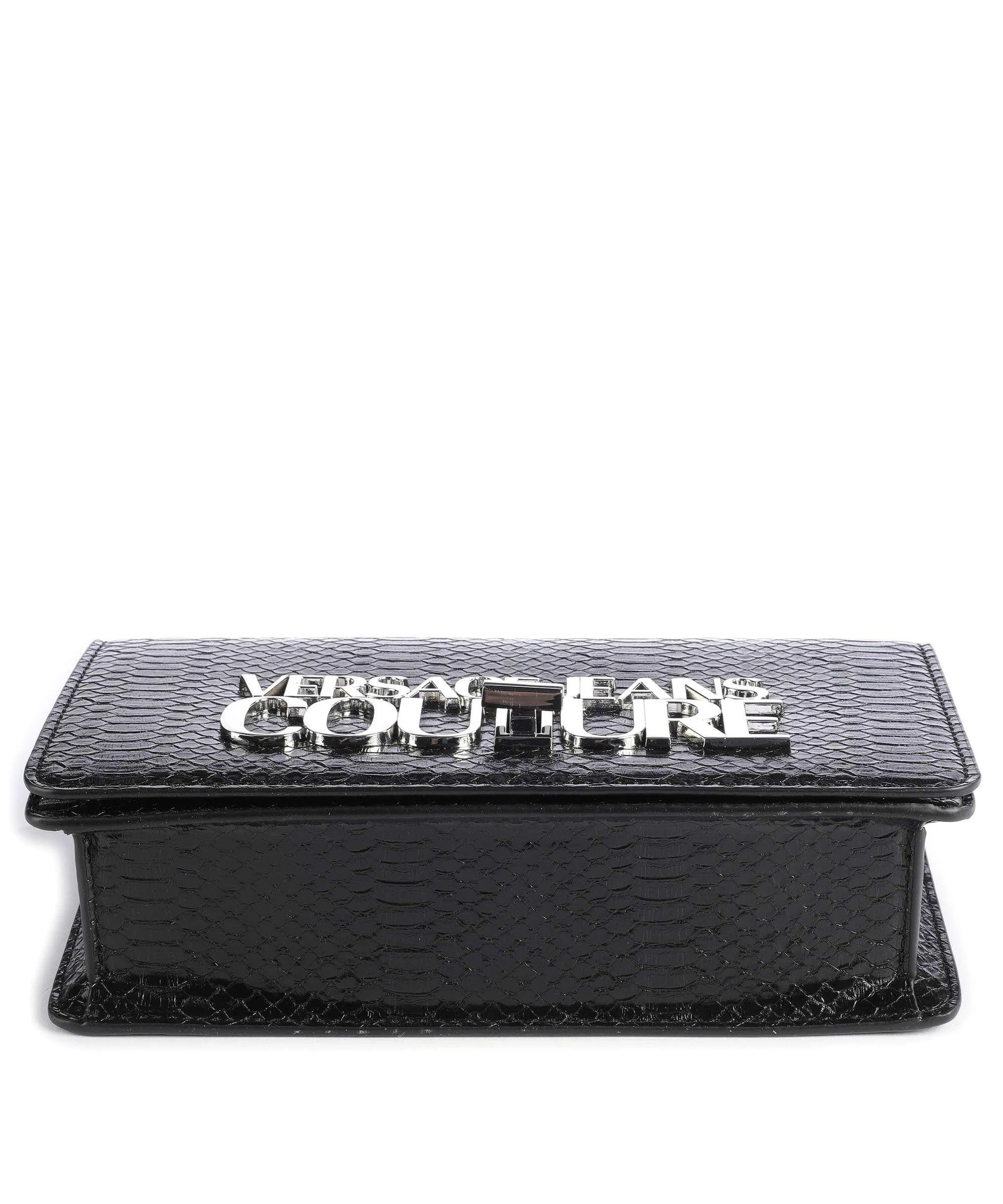  Versace Jeans Couture Logo Lock Borsa a spalla pelle sintetica nero  