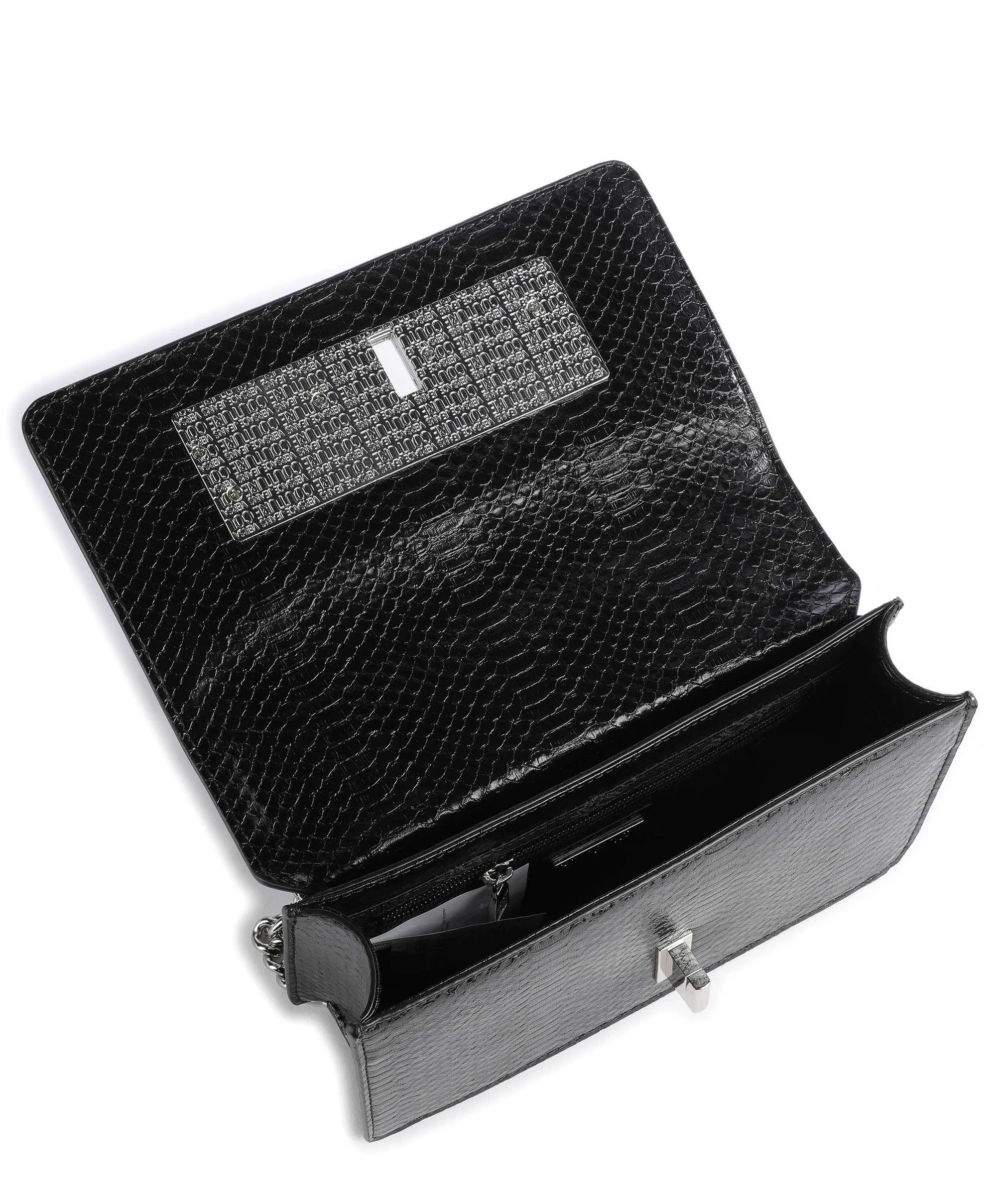 Versace Jeans Couture Logo Lock Borsa a spalla pelle sintetica nero  