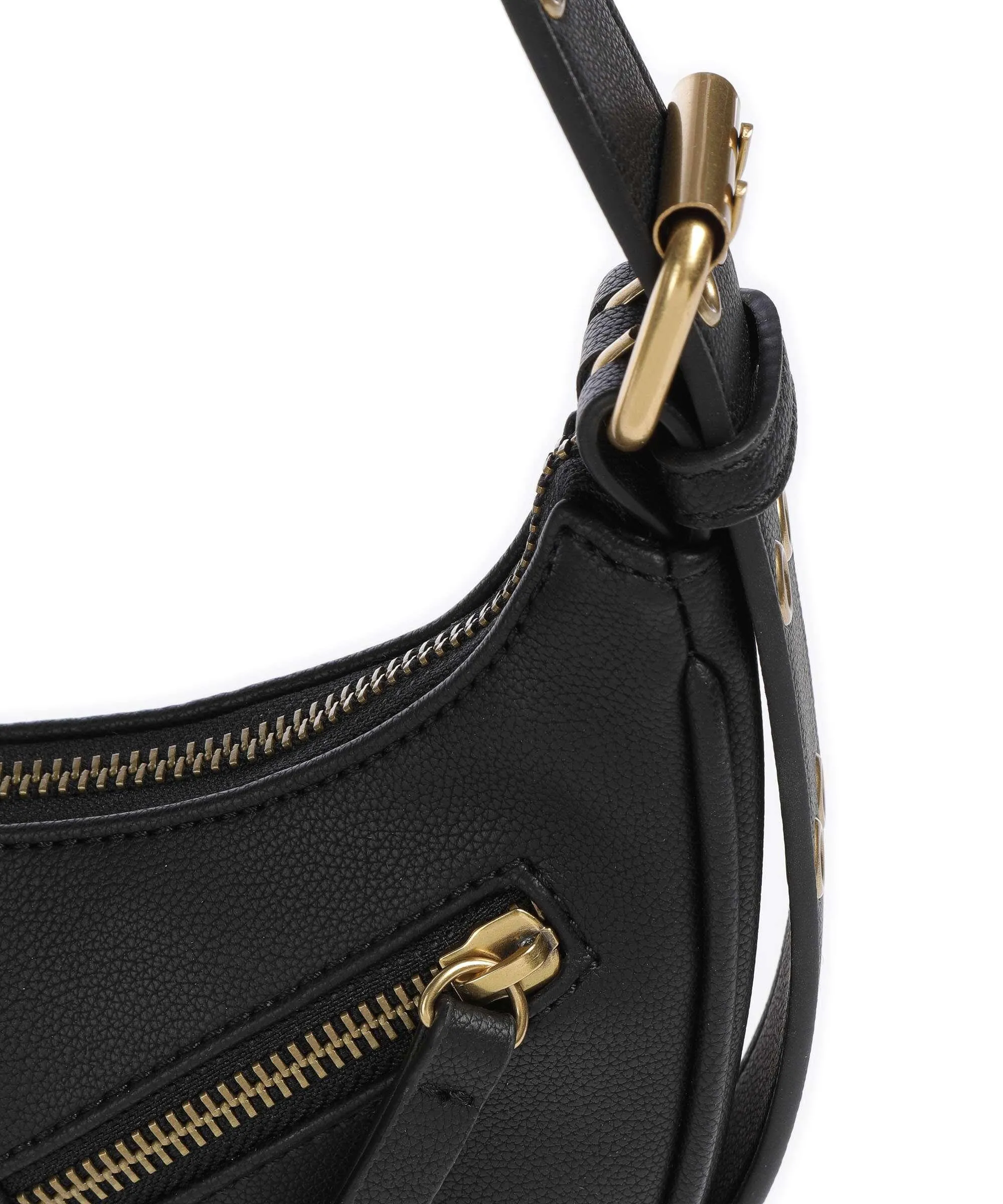  Versace Jeans Couture Zipper Borsa a spalla pelle sintetica nero  