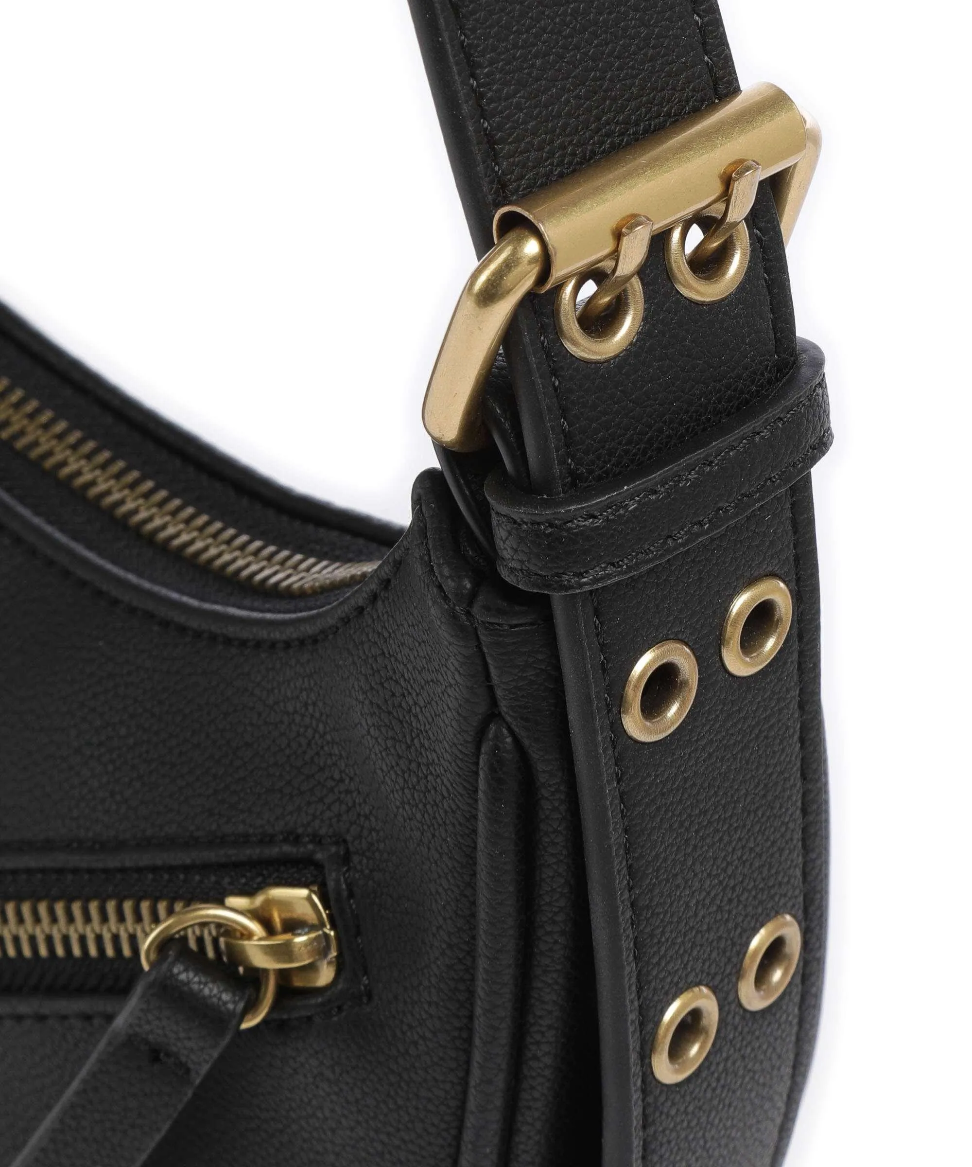  Versace Jeans Couture Zipper Borsa a spalla pelle sintetica nero  