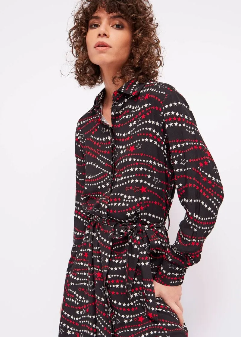 Vestito chemisier con stelle