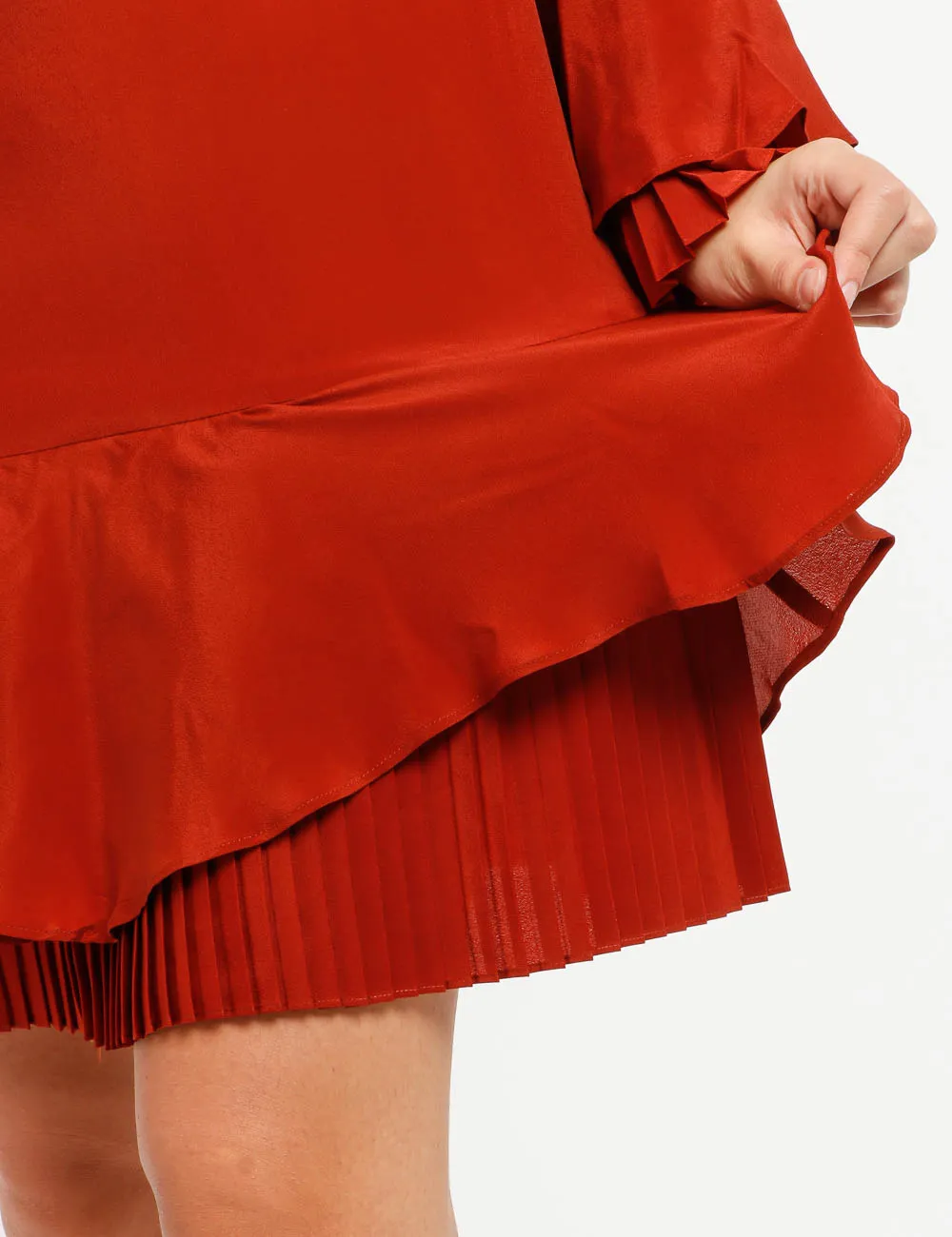 Vestito Twin Set con dettagli plissé
