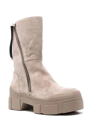 VIC MATIE' Calzature,Stivaletti Stivali Roccia in vitello scamosciato color taupe 