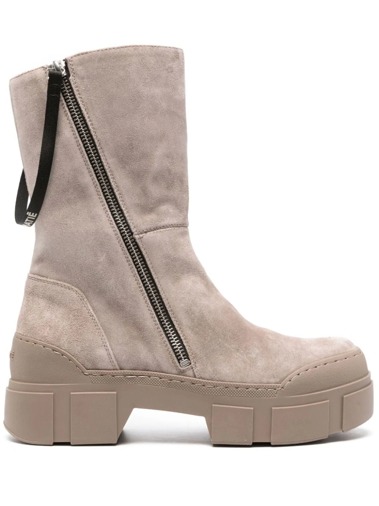 VIC MATIE' Calzature,Stivaletti Stivali Roccia in vitello scamosciato color taupe 