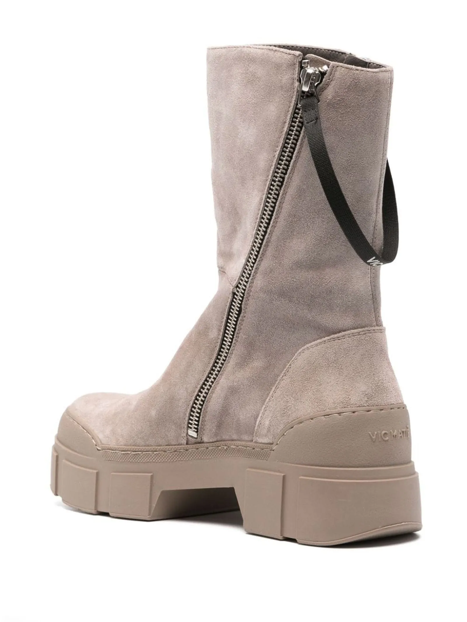 VIC MATIE' Calzature,Stivaletti Stivali Roccia in vitello scamosciato color taupe 