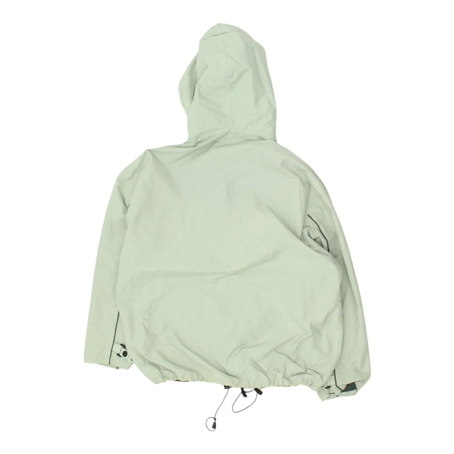 Vintage Mens Grey Full Zip Hooded Rain Jacket | Outdoors Coat Trekking VTG
