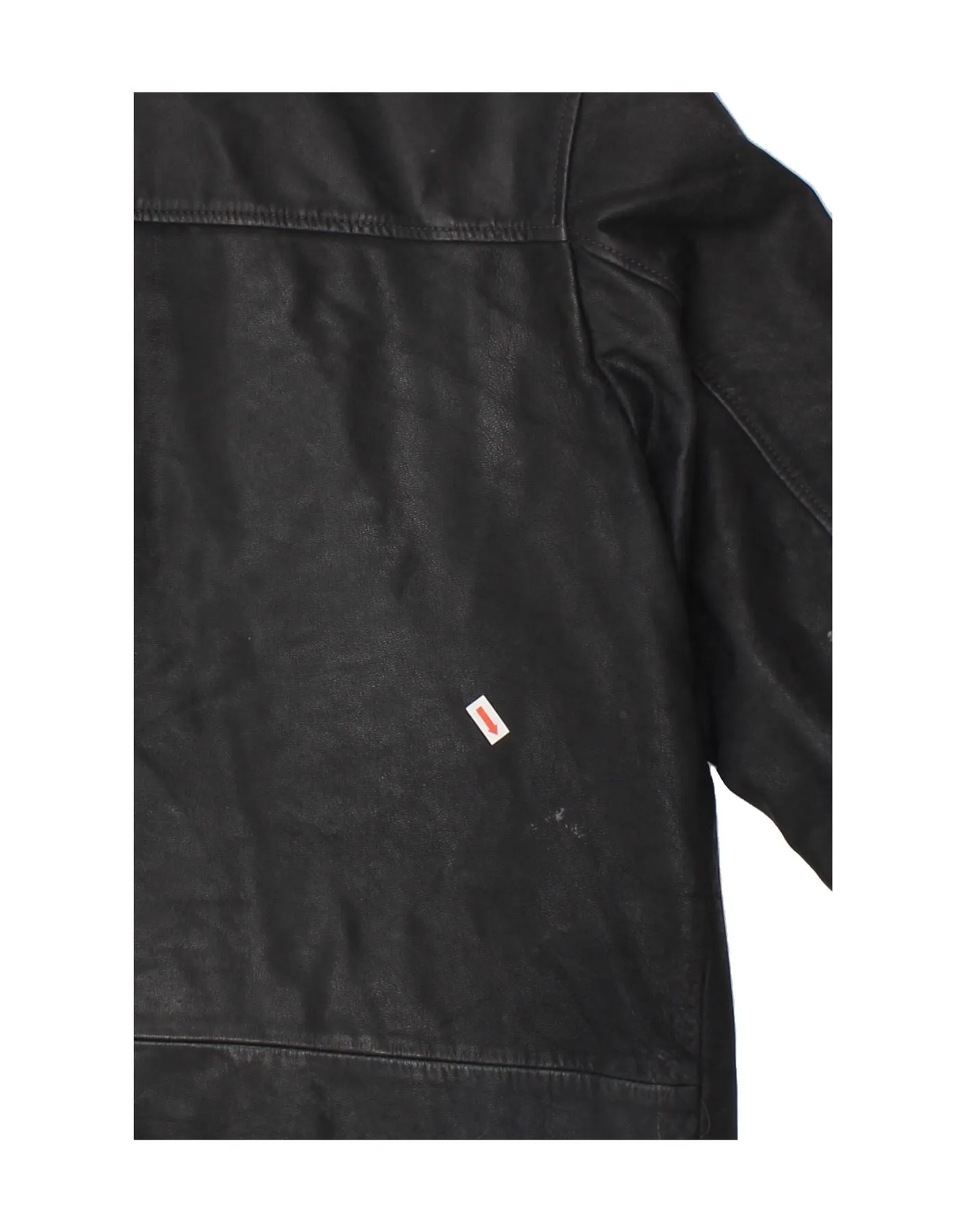 VINTAGE Mens Leather Jacket UK 40 Large Black Leather