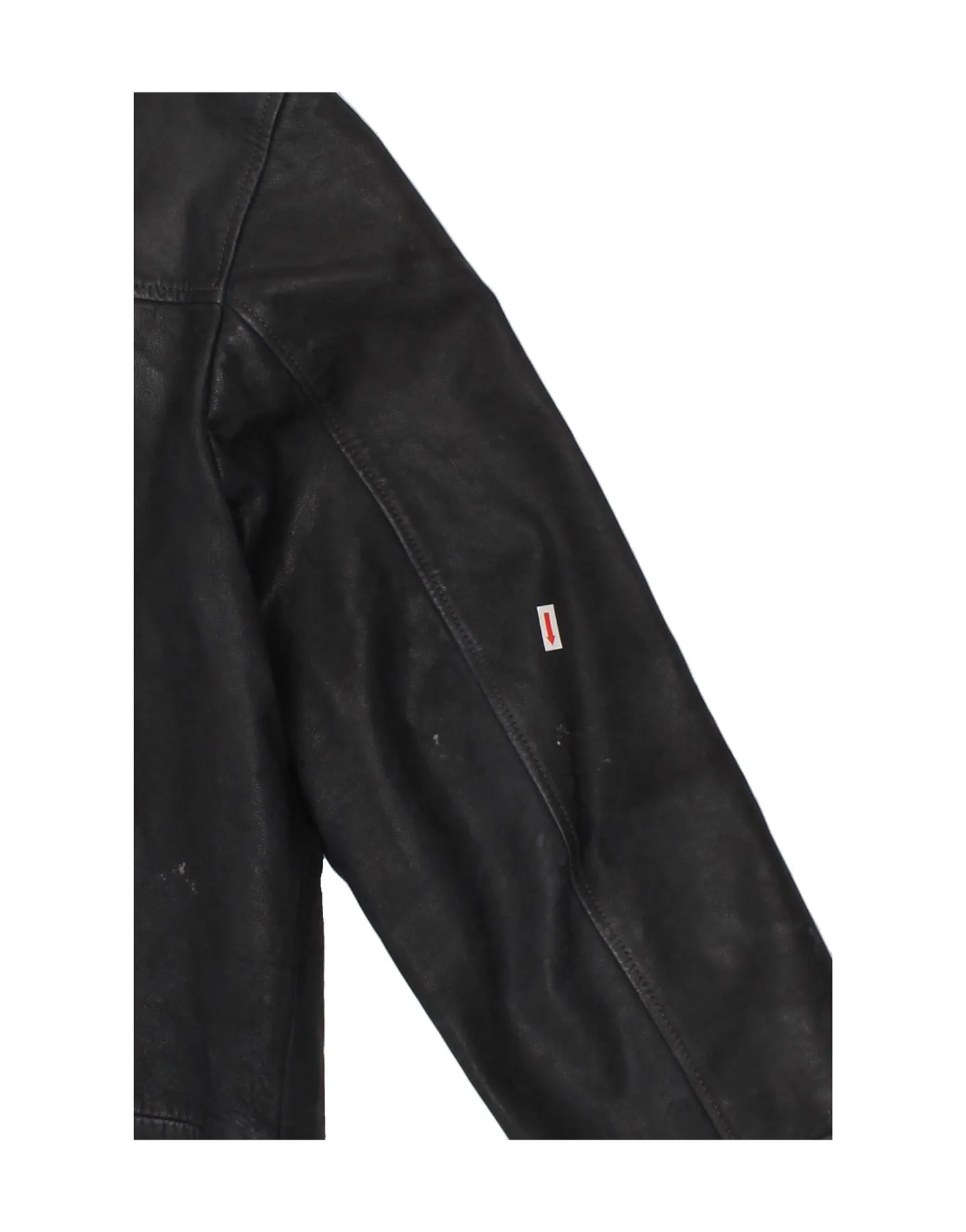 VINTAGE Mens Leather Jacket UK 40 Large Black Leather