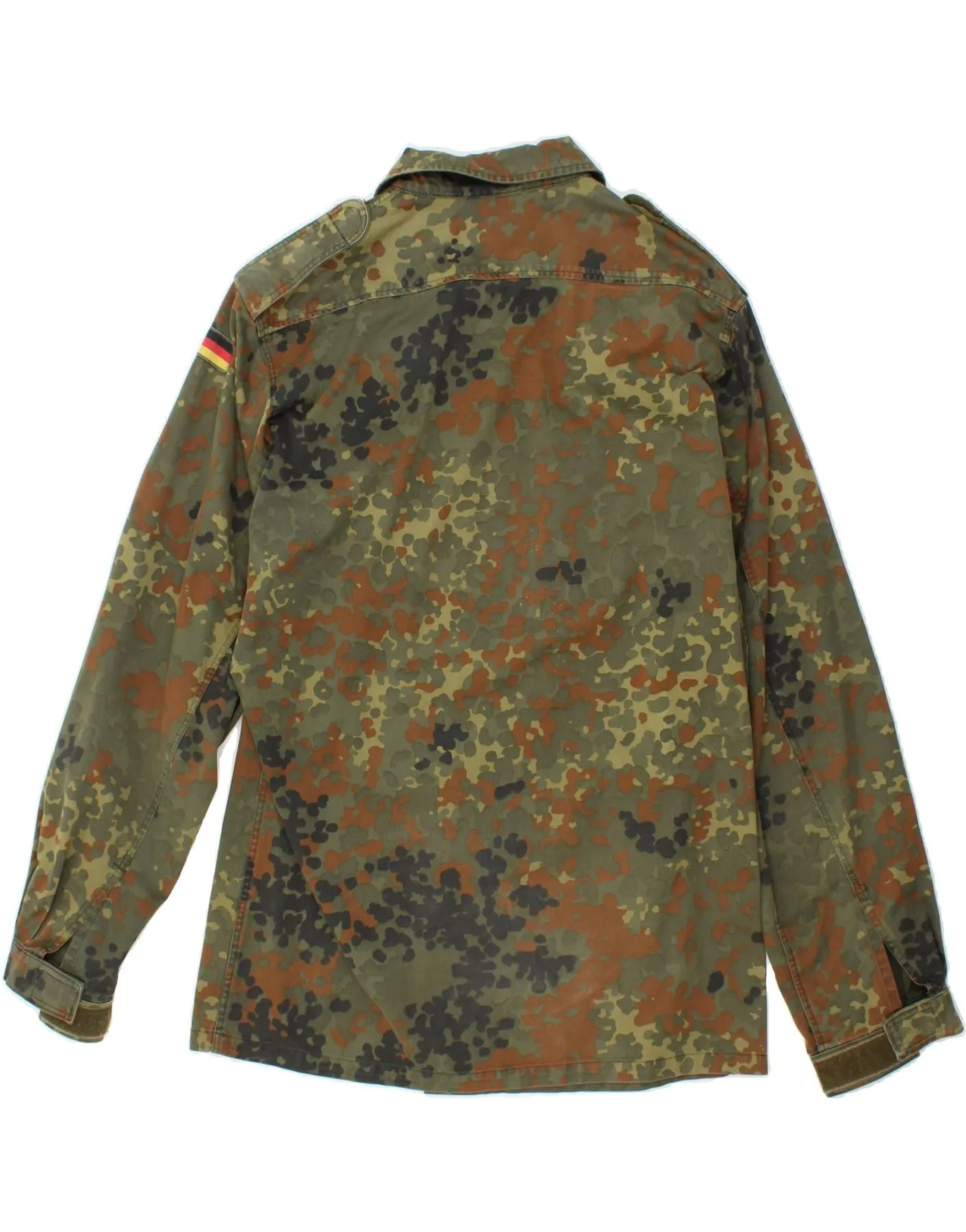 VINTAGE Mens Military Jacket UK 38 Medium Khaki Camouflage