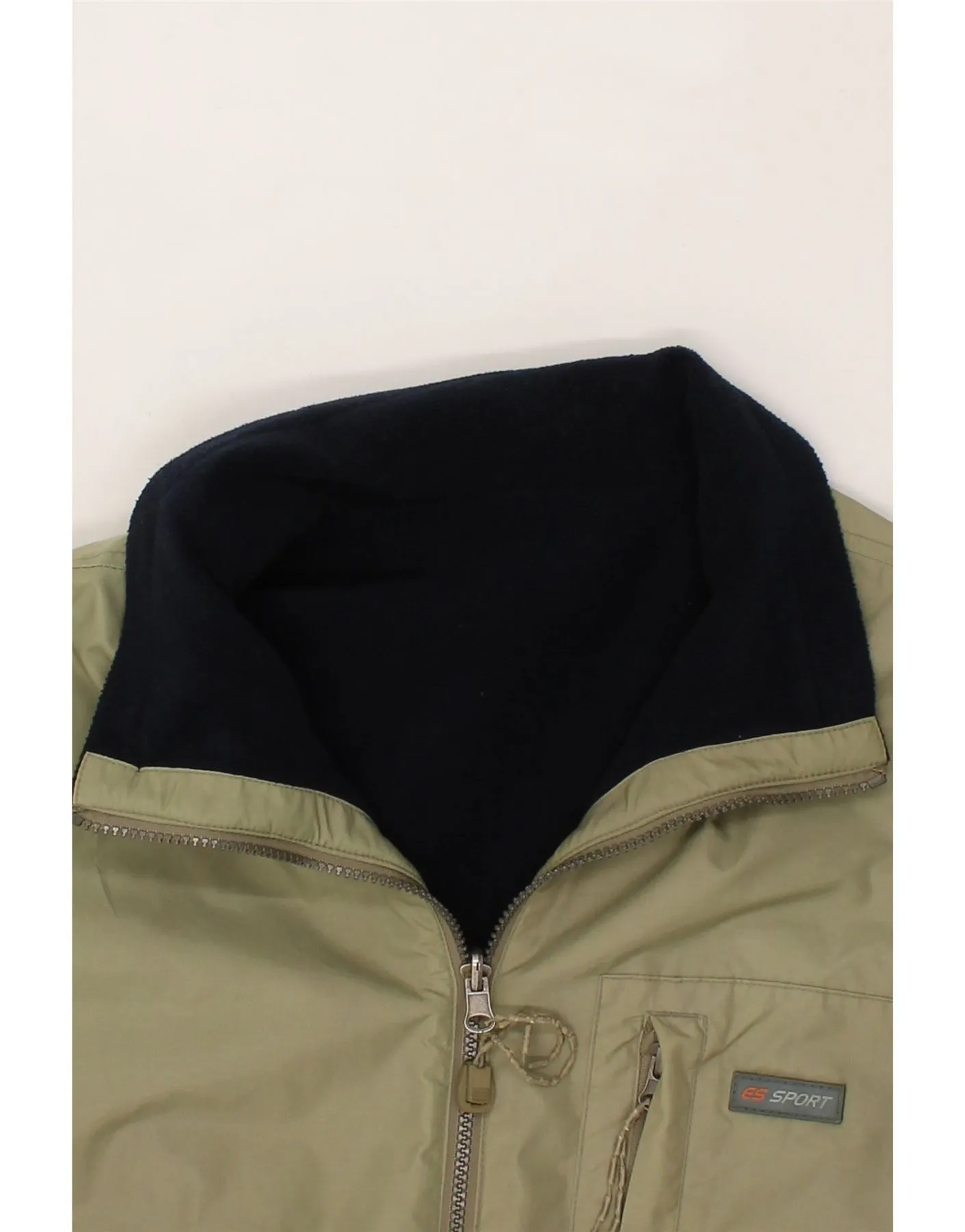 VINTAGE Mens Reversible Padded Jacket UK 40 Large Khaki Nylon