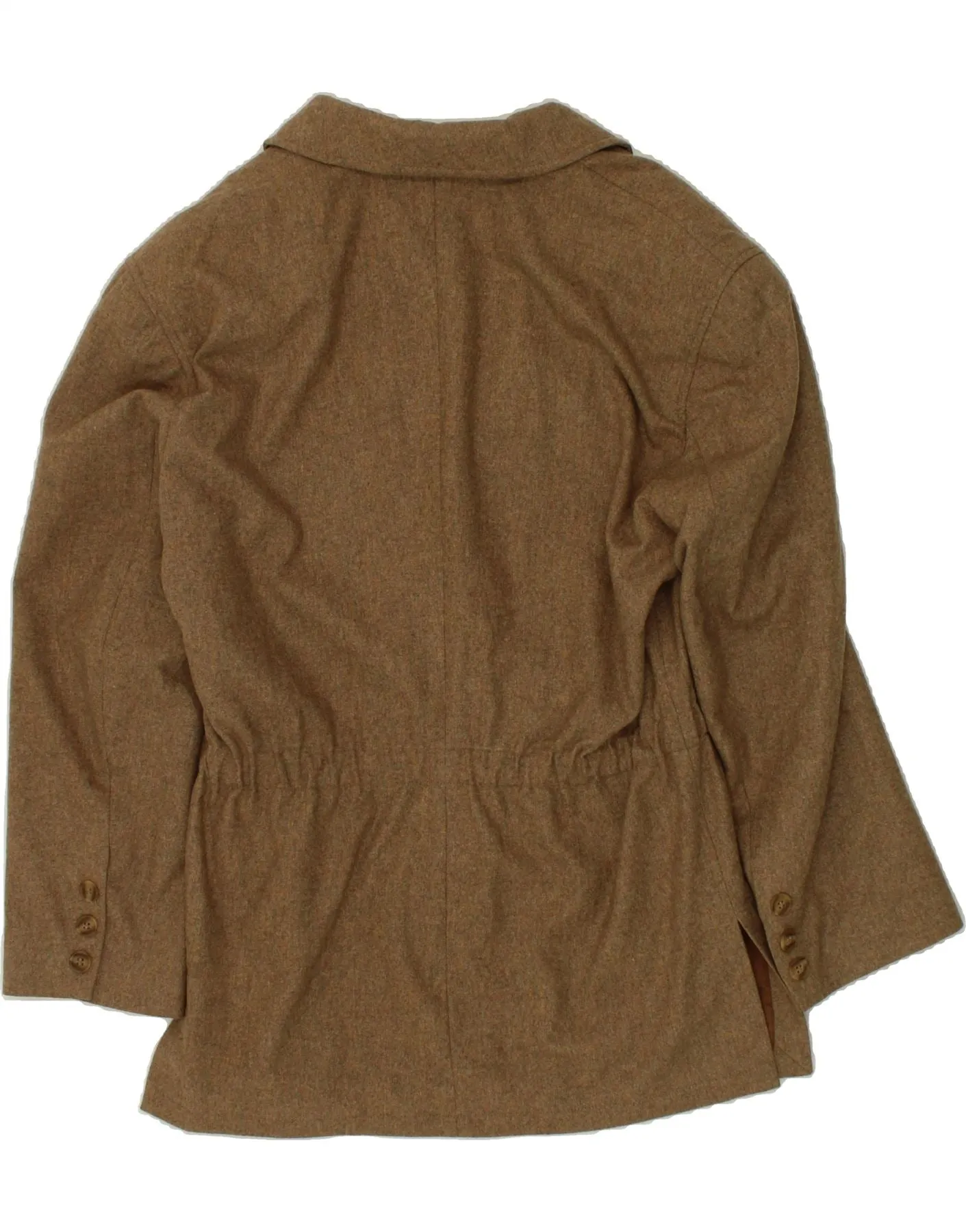 VINTAGE Womens 3 Button Blazer Jacket IT 46 Large Brown