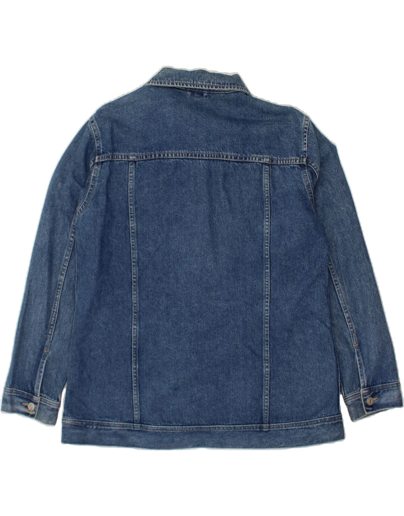 VINTAGE Womens Denim Jacket IT 46 Large Blue Cotton