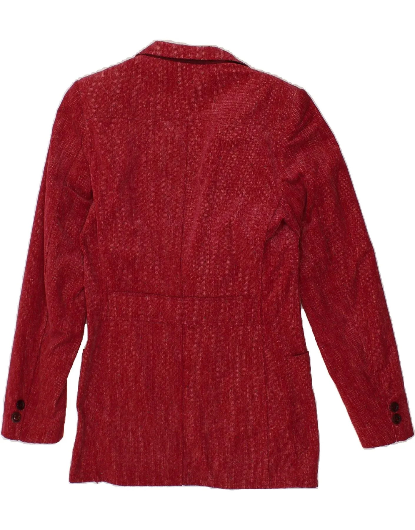VINTAGE Womens Longline 2 Button Blazer Jacket IT 48 XL Burgundy
