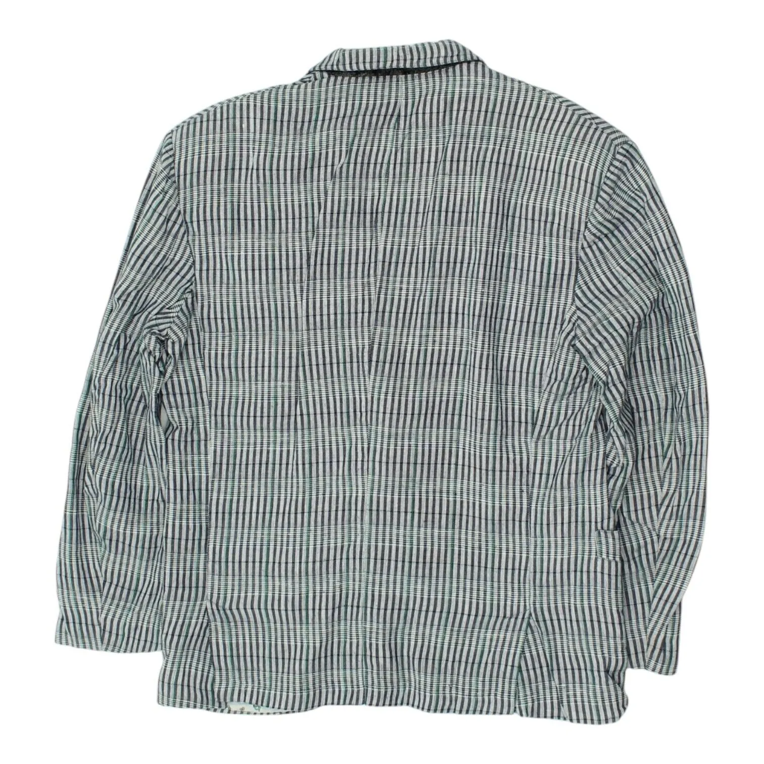 Wampum Mens Blue White Check Blazer Jacket | Vintage Smart Designer Suit VTG