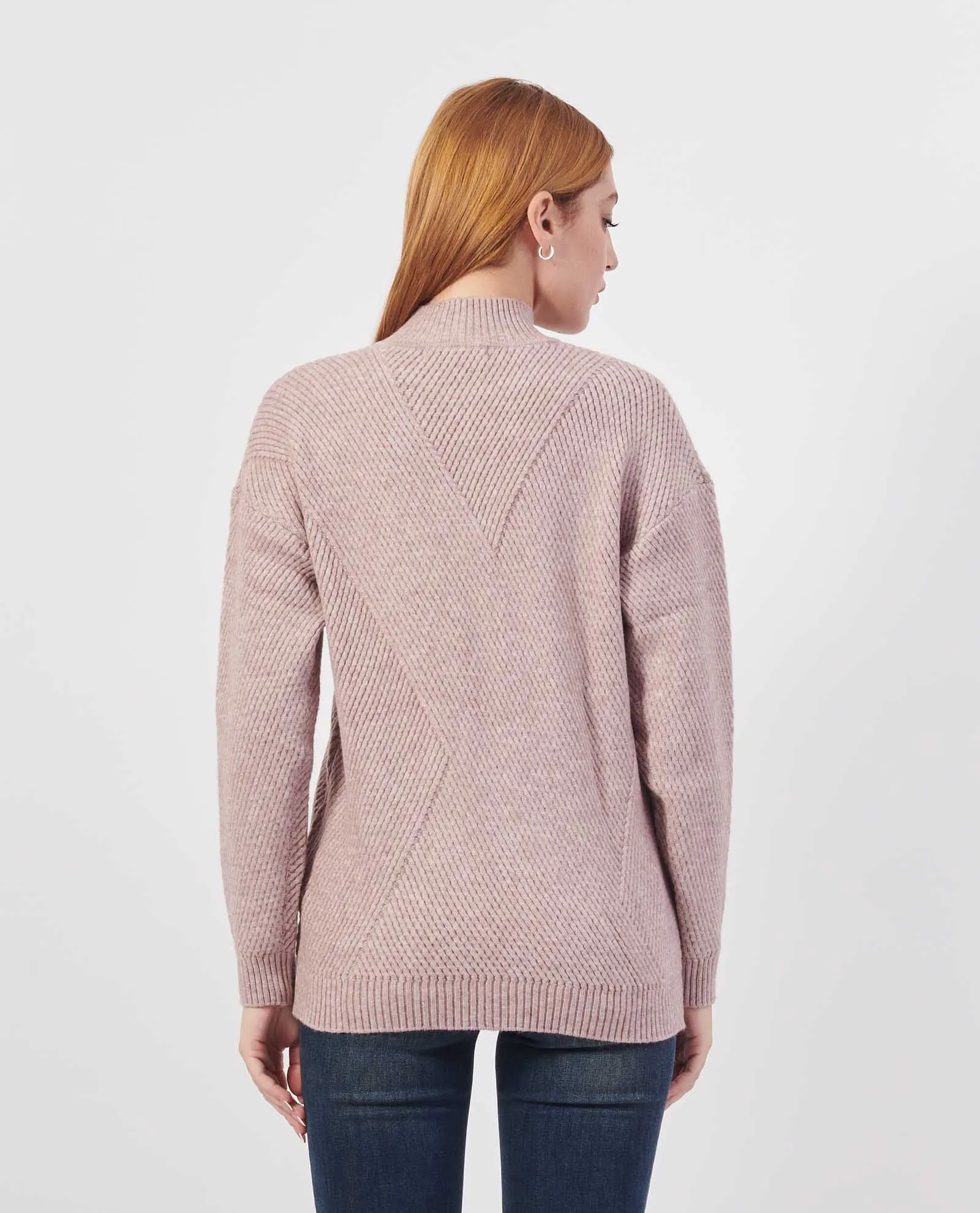 YES ZEE      Maglione a collo alto Yes Zee con trama all-over