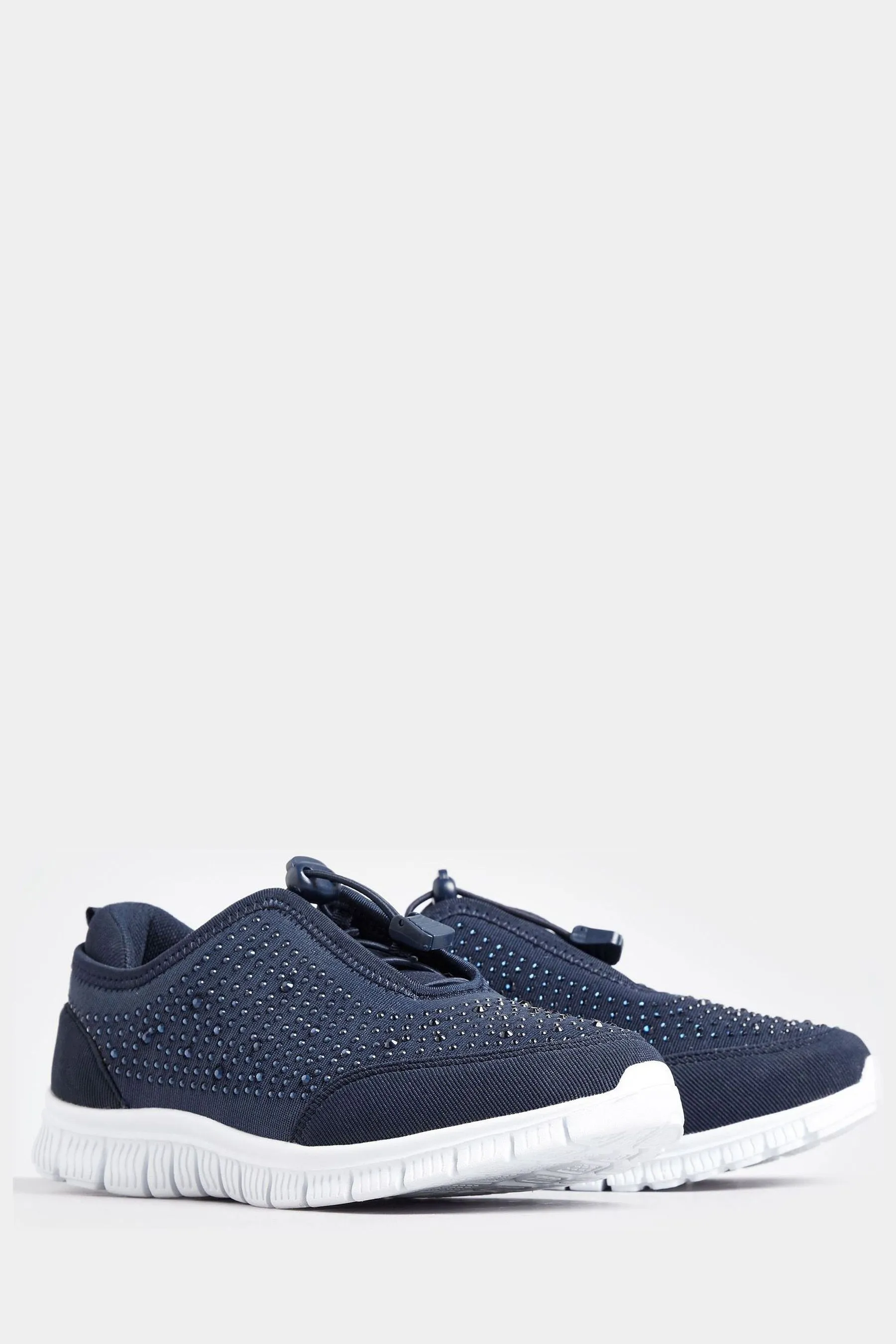 Yours Curve - Titania - Scarpe da ginnastica Vestibilità ampia extra con gemme    