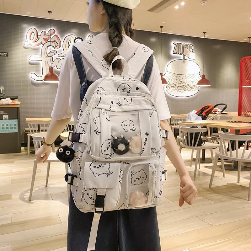 Zaino scuola stile harajuku girl orsacchiotti
