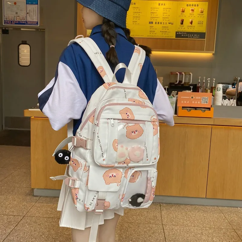 Zaino scuola stile harajuku girl orsacchiotti