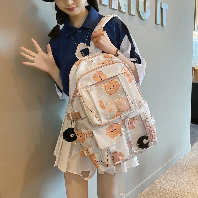 Zaino scuola stile harajuku girl orsacchiotti