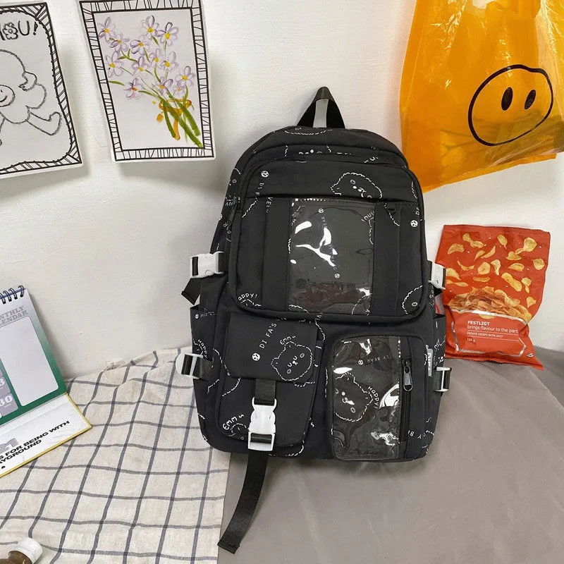 Zaino scuola stile harajuku girl orsacchiotti