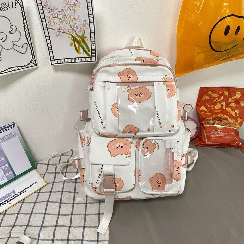 Zaino scuola stile harajuku girl orsacchiotti