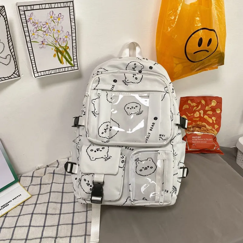 Zaino scuola stile harajuku girl orsacchiotti